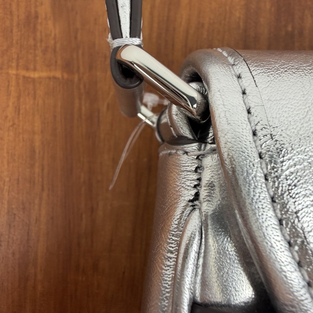 NWT Michael Kors Colby Medium Metallic Leather Shoulder Bag - Picture 5 of 13